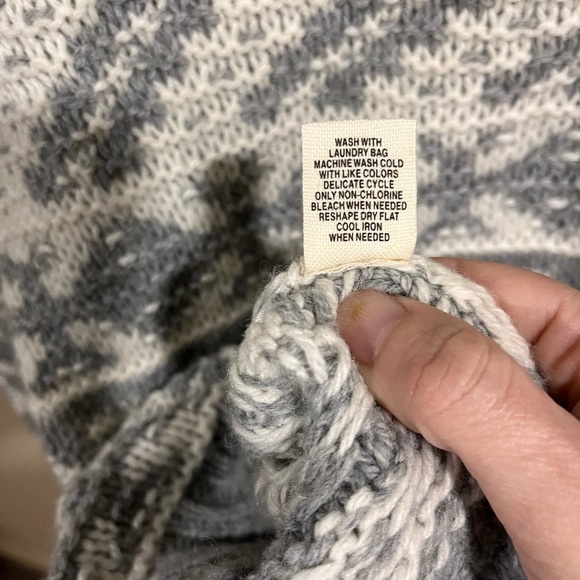 Ruff Hewn Wool Blend Cozy Pullover Sweater Size Medium Fisherman Chunky - Picture 5 of 5